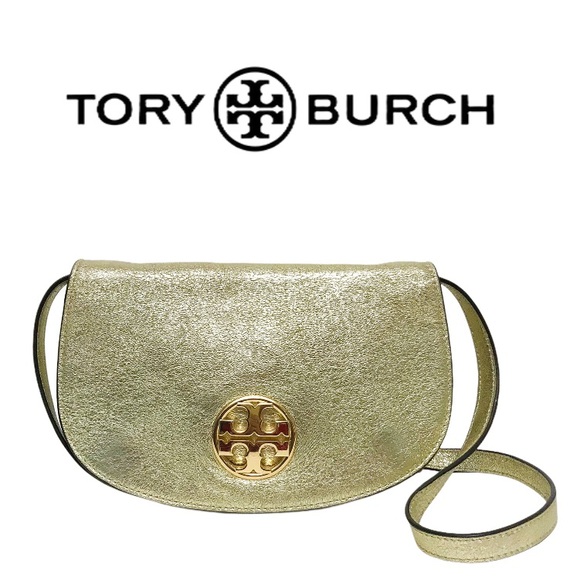Tory Burch Handbags - Tory Burch Metallic Gold Jamie Crossbody Bag